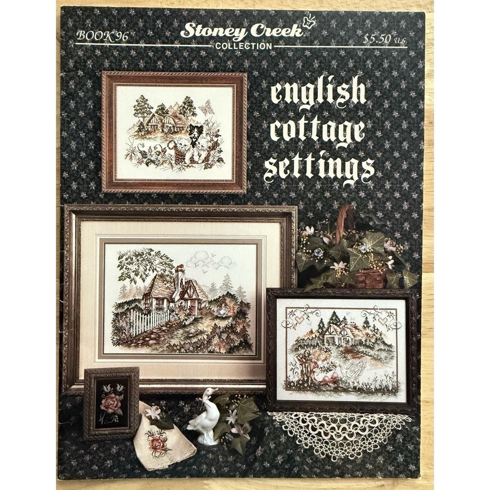 English Cottage Settings Cross Stitch Pattern Book Stoney Creek First Printing